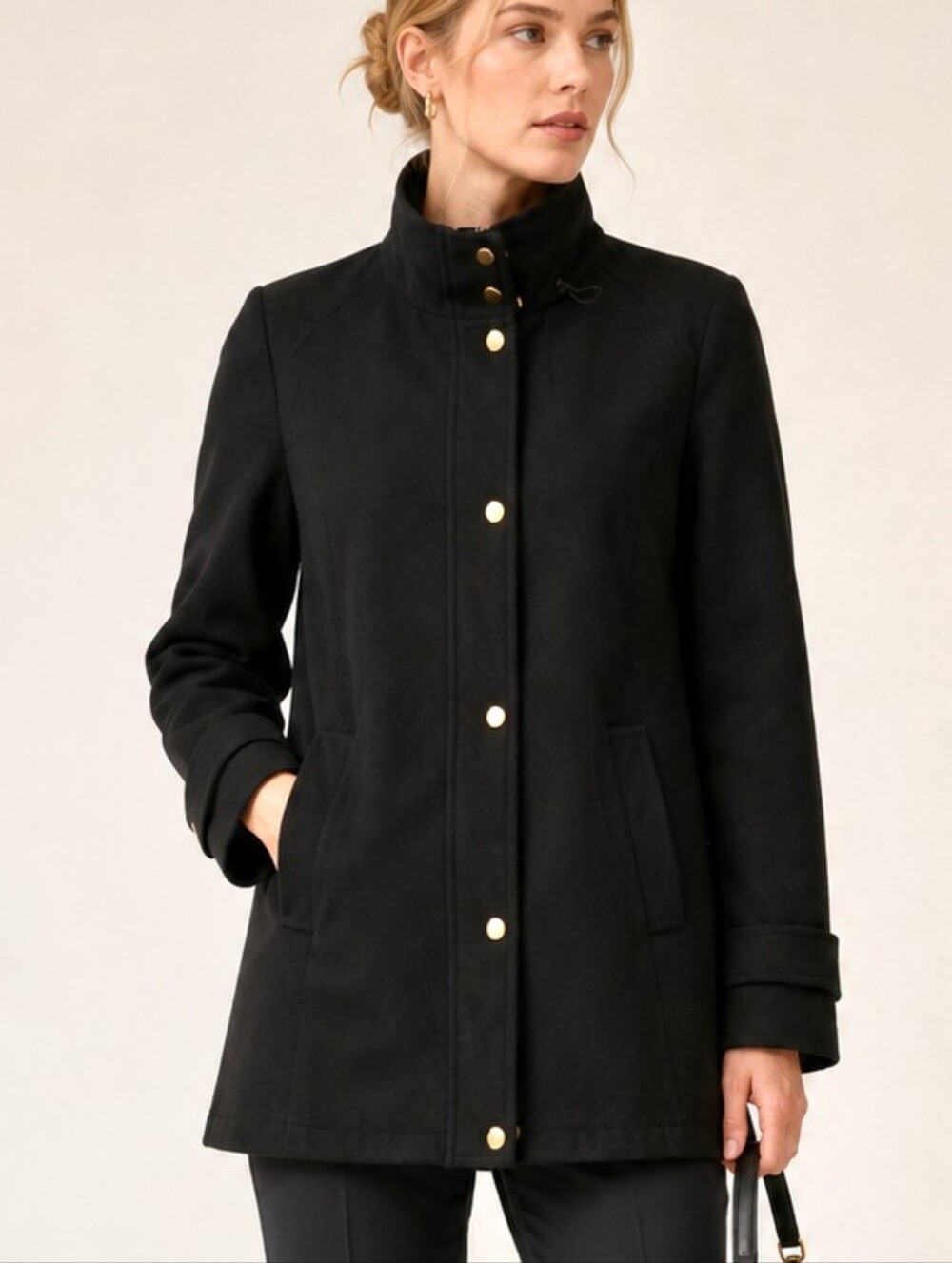 Ellen Tracy Fall And Spring Outerwear Jack Funnel Neck